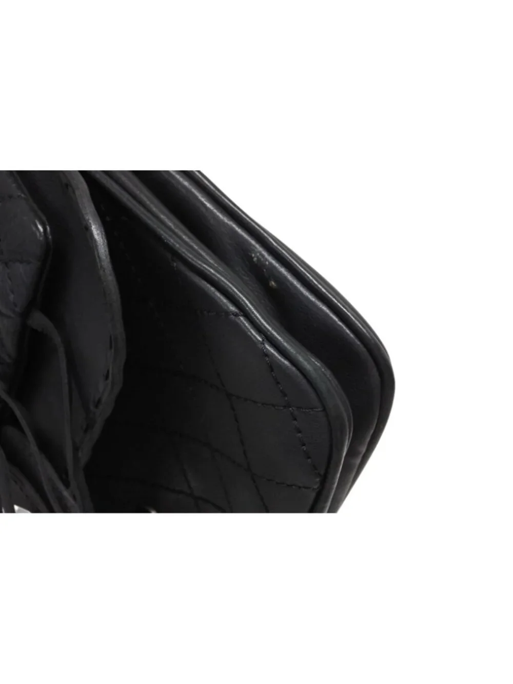 Chanel Paris Dallas Fringe Flap Saddle Bag Quilted Calfskin Black